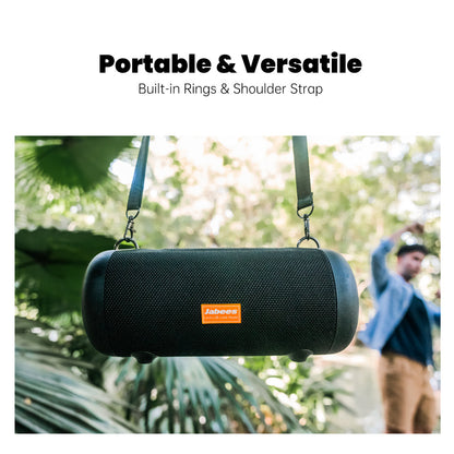 WHALE with Nylon Strap – Bluetooth IPX7 Waterproof Portable Outdoor Speaker with 30W Stereo Sound and USB Charge Out